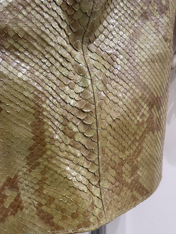 1990s Gianni Versace real Python mini skirt