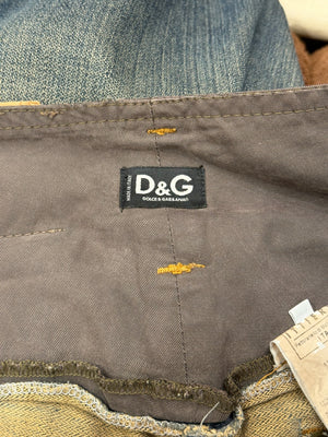 A/W2003 Dolce & Gabbana double waisted cargo pants