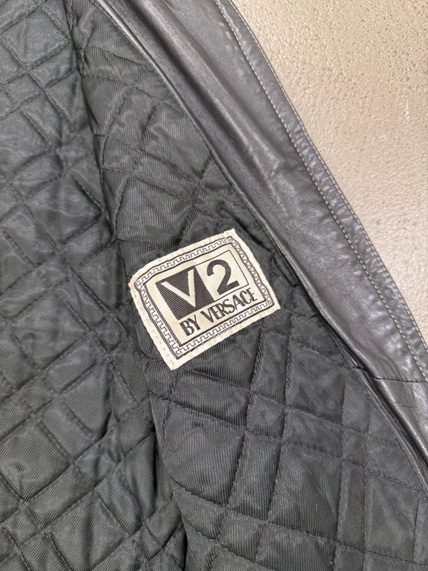 1990s Versace “Adonis Hasselt” leather vest