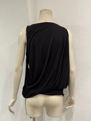 Plein Sud draped sleeveless top with chain detailing