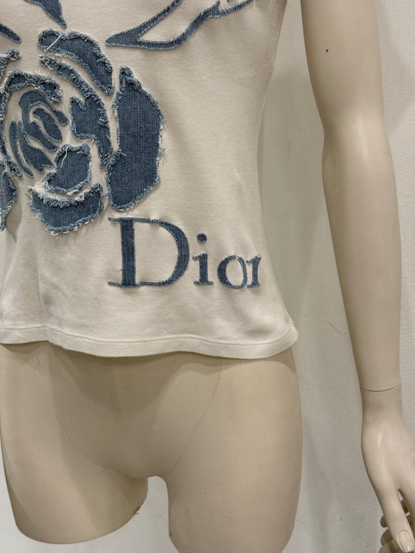 S/S2005 Christian Dior by John Galliano floral cotton t-shirt
