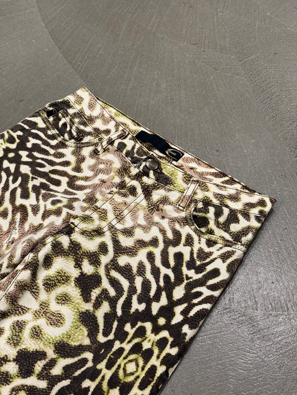2000s Roberto Cavalli abstract print pants