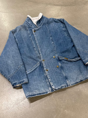 1980s Giorgio Armani shearling denim coat