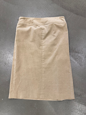 A/W2002 Gucci by Tom Ford velour lace-up midi skirt