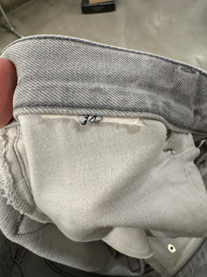 1990s Helmut Lang vintage grey faded denim