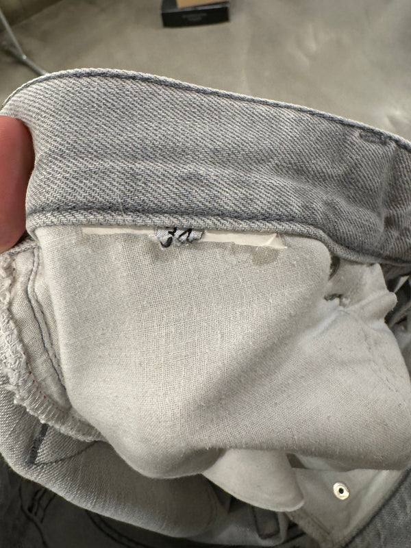 1990s Helmut Lang vintage grey faded denim
