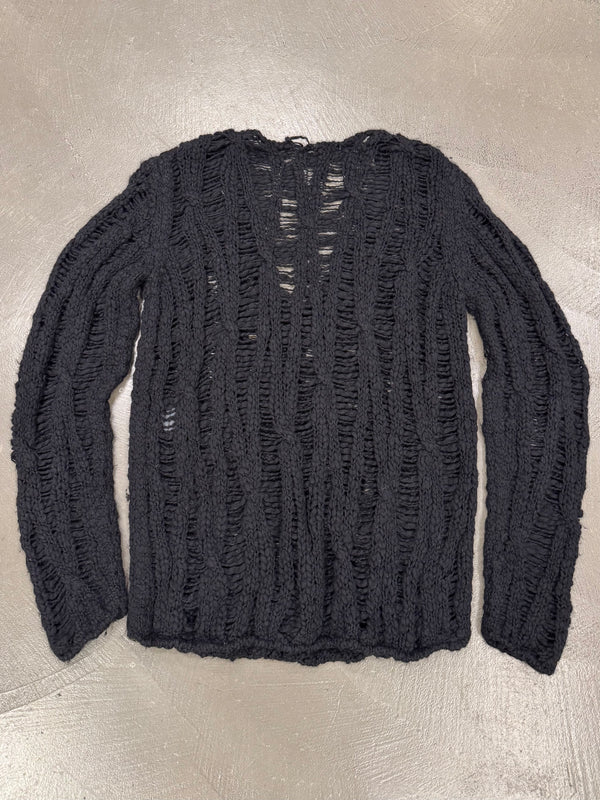 A/W2013 Saint Laurent by Hedi Slimane distressed knit