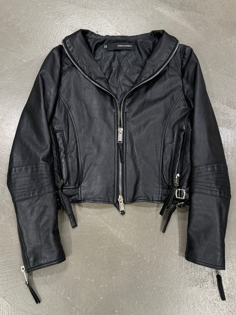 A/W 2007 Dsquared2 full zipper leather jacket