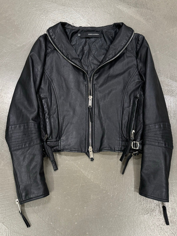 A/W 2007 Dsquared2 full zipper leather jacket