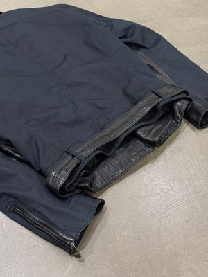 2000s Versace hybrid moto biker leather jacket