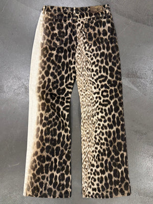 2000s Roberto Cavalli leopard print jeans
