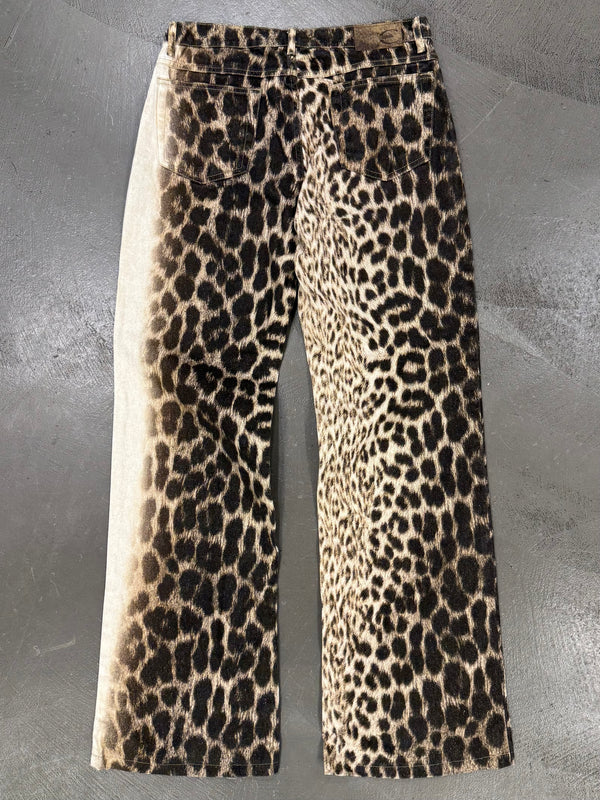 2000s Roberto Cavalli leopard print jeans