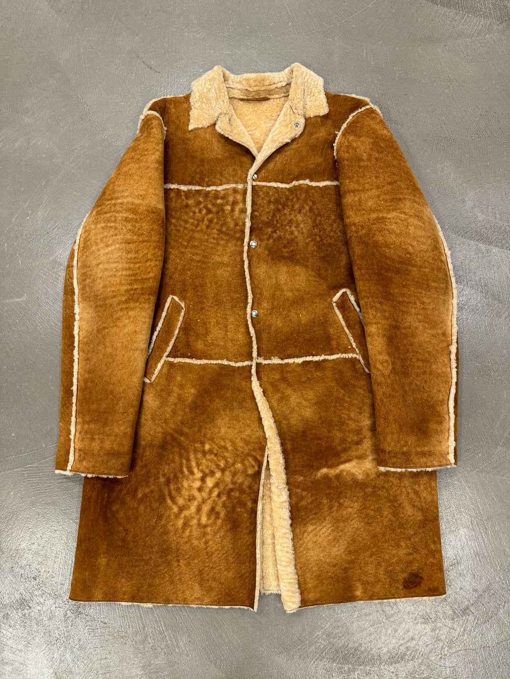 1990s Dolce & Gabbana patchwork shearling coat