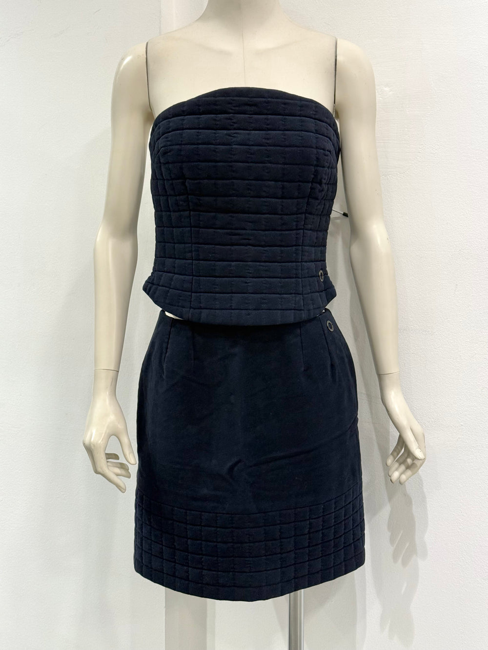 S/S2000 Chanel runway padded set top & skirt