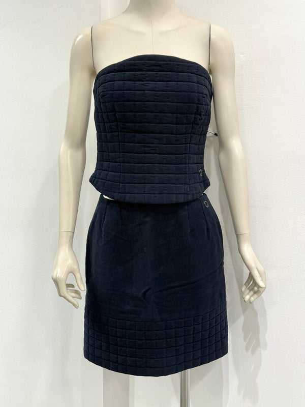S/S2000 Chanel runway padded set top & skirt
