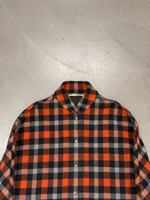 2000s Balenciaga by Nicolas Ghesquière gingham flannel boxy jacket