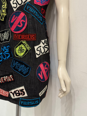 2000s Versace Versus patchwork dress