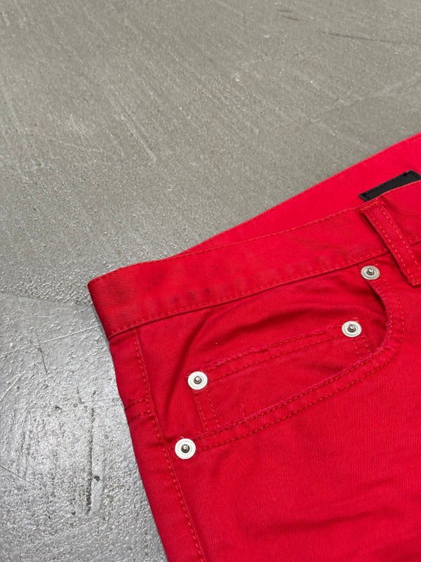 S/S2005 Dior by Hedi Slimane red runway denim