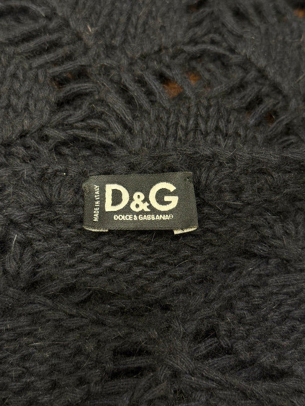 2000s Dolce & Gabbana mesh cut-out knit