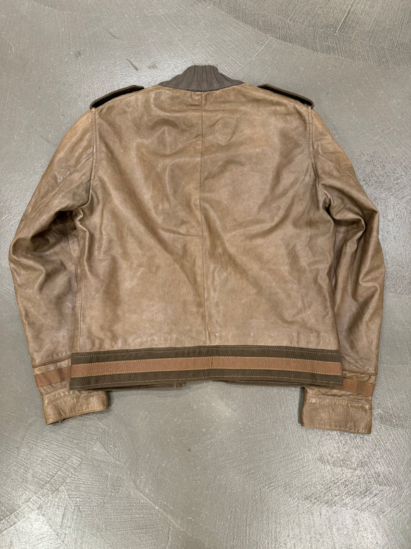2000s Cavalli sergeant m65 leather jacket