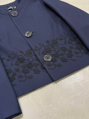 Comme des Garçons flower embroidery cropped jacket