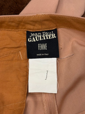 S/S2003 Jean Paul Gaultier gathered flare ruched pants