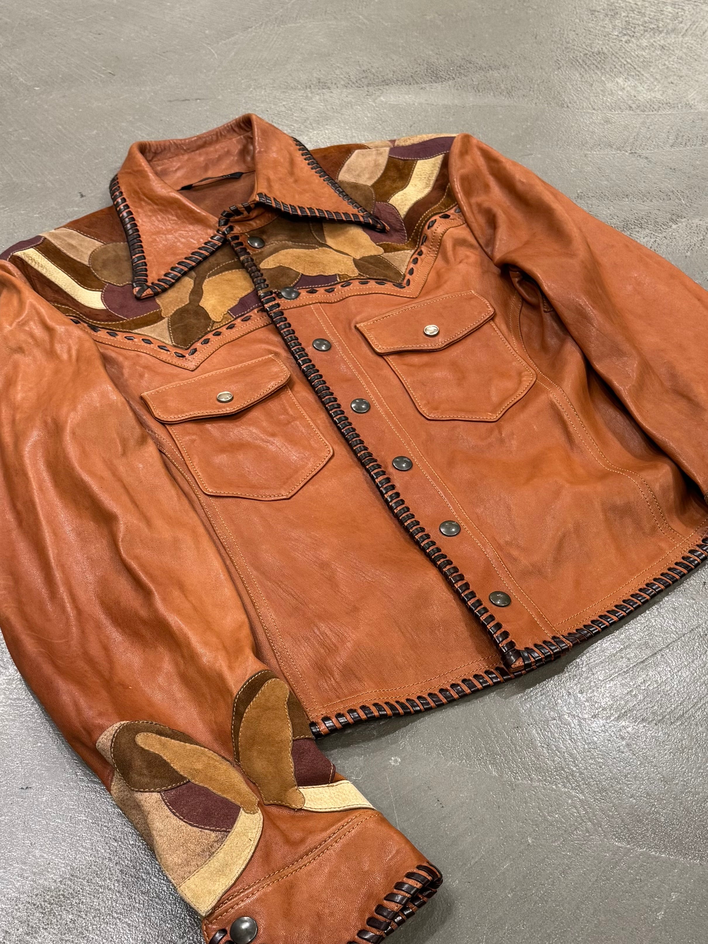 S/S2004 Gucci by Tom Ford butterfly western leather jacket