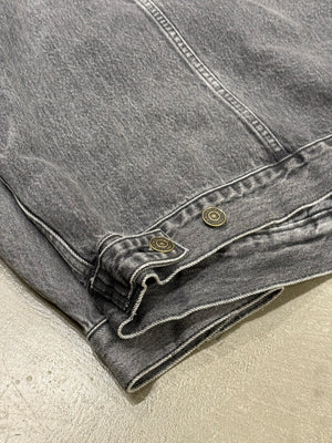2022 Balenciaga faded denim hooded anorak jacket
