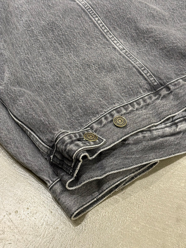 2022 Balenciaga faded denim hooded anorak jacket