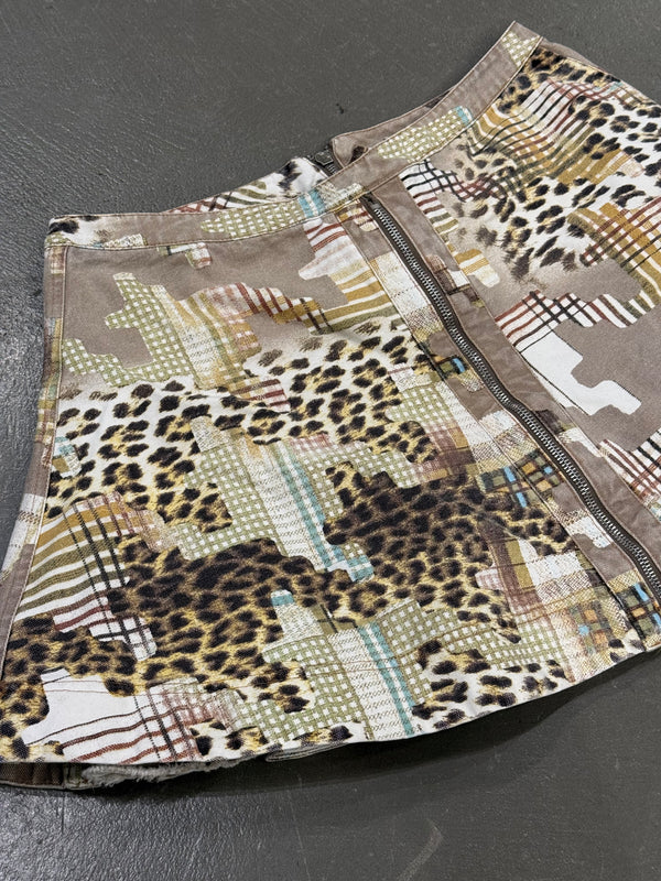 2000s Cavalli printed mini skirt