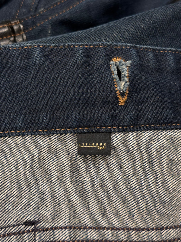 SS 2005 Cavalli denim jacket with leather details