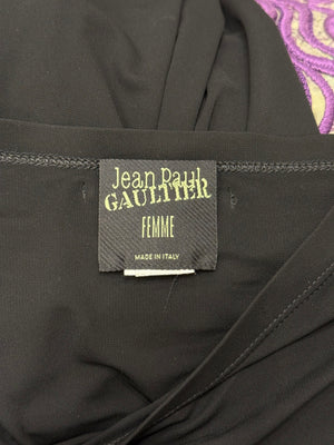 2003 Jean Paul Gaultier draped strapless mini dress & skirt with chain