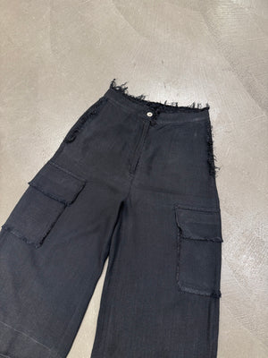 2017 Margiela MM6 wide distressed cargo shorts