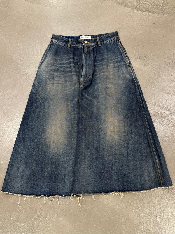 2020 Balenciaga faded wide skirt