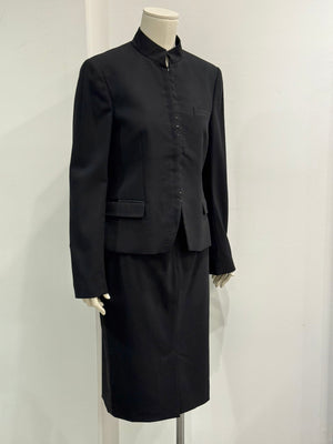 2003 Dolce & Gabbana tailored skirt suit with mandarin collar