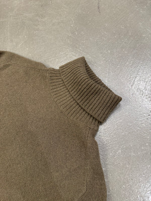 A/W 1999 Prada biker knit sweater with leather patches
