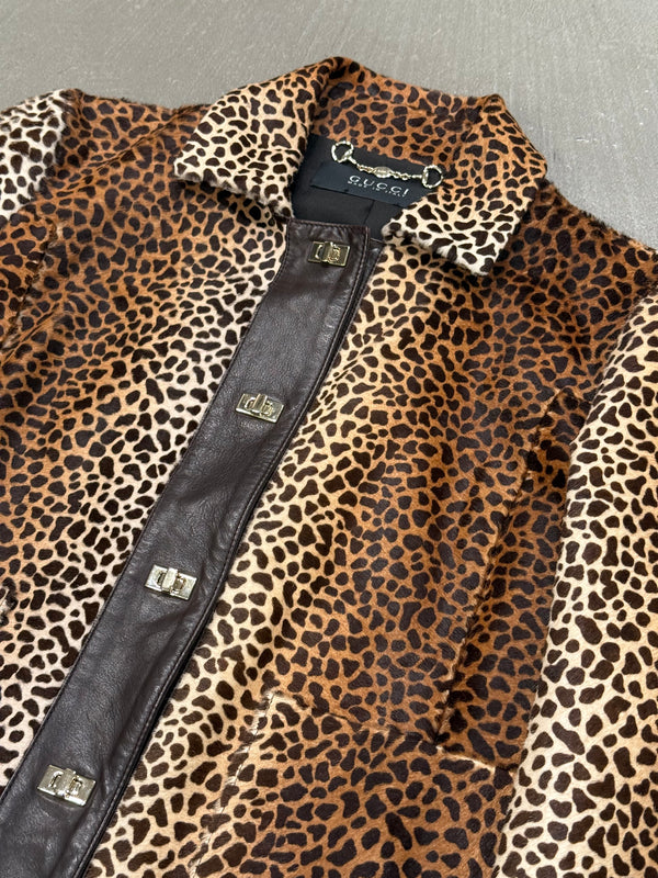 A/W 2010 Gucci by Frida Giannini leopard pony hair leather jacket