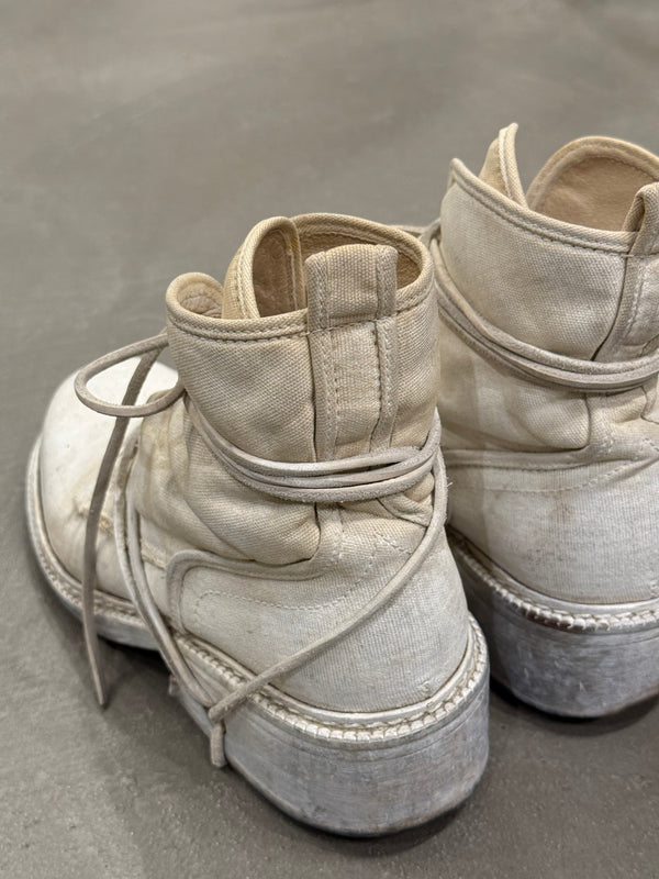 1990s Dirk Bikkembergs distressed leather lace-through boots