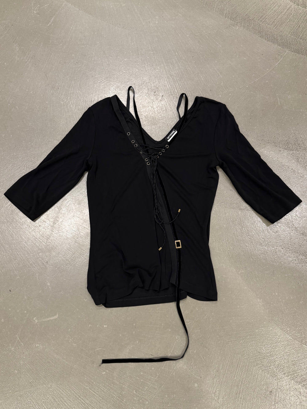 2004 Gianfranco Ferre bondage lace-up top