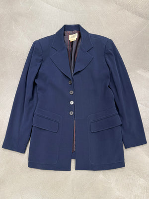 1990s Hermes wool tailored blazer