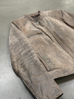 2000s Dolce & Gabbana pigskin moto biker leather jacket