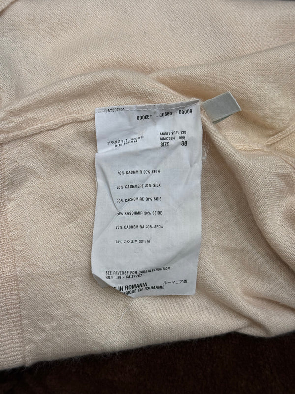 2011 Miu Miu short sleeve sheer cropped cardigan