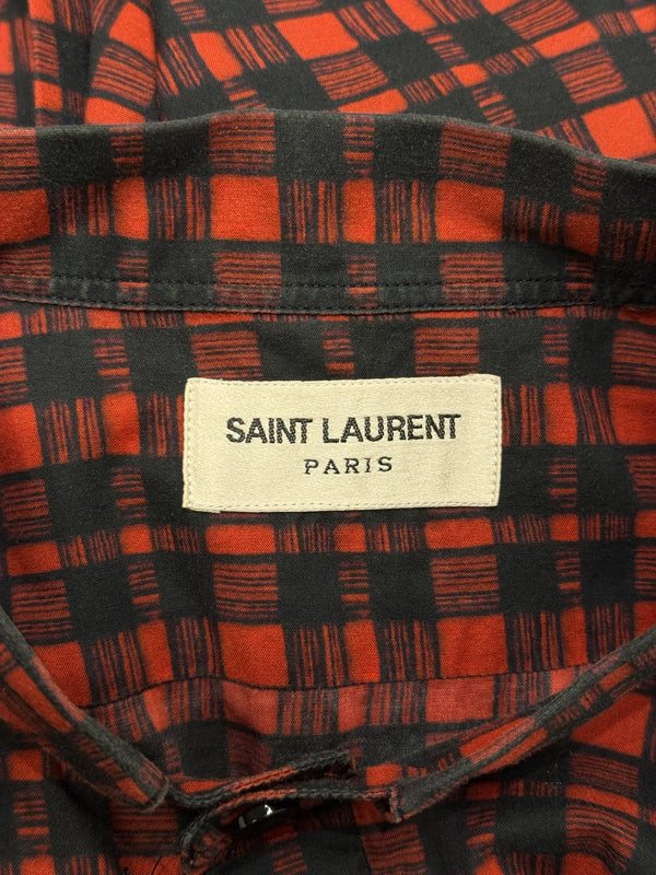 2016 Saint Laurent by Hedi Slimane check button-up shirt