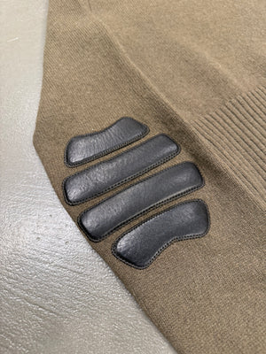 A/W 1999 Prada biker knit sweater with leather patches