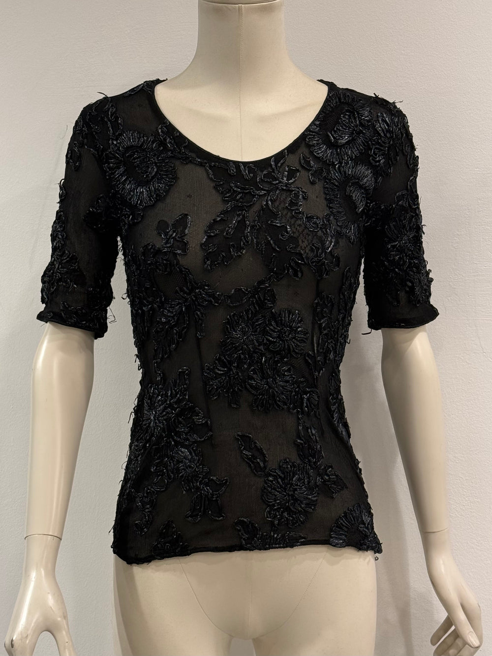 1990s Yves Saint Laurent floral paper top