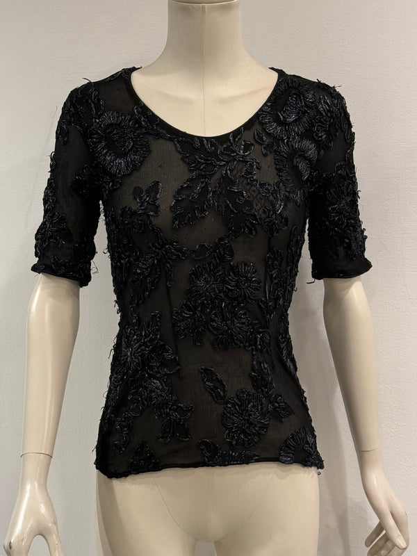 1990s Yves Saint Laurent floral paper top