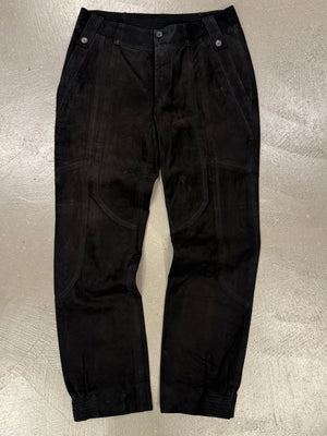 2000s Gucci by Tom Ford paneled moto leather pants