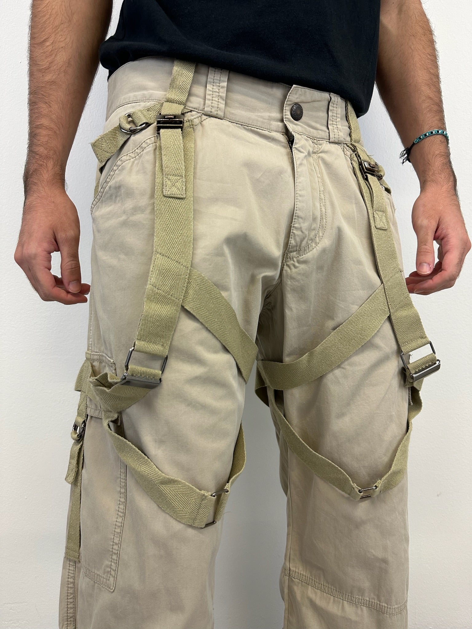 SS2004 Dolce & Gabbana Bondage parachute cargo pants