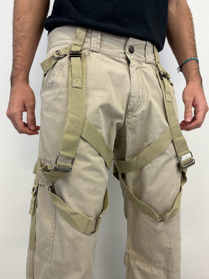 SS2004 Dolce & Gabbana Bondage parachute cargo pants