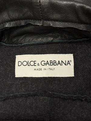 1990s Dolce & Gabbana panelled leather jacket